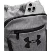 imageUnder Armour Unisex Hustle Sackpack 001 BlackBlackWhite One Size Fits Most025 Castlerock  Black  Black