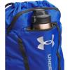 imageUnder Armour Unisex Hustle Sackpack 001 BlackBlackWhite One Size Fits Most400 Royal  Black  Metallic Silver