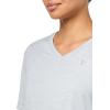 imageUnder Armour Womens Velocity Twist Short Sleeve V Neck T Shirt011 Mod Gray   Metallic Silver