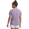imageUnder Armour Womens Velocity Twist Short Sleeve V Neck T Shirt525 Lavish   Metallic Silver