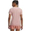 imageUnder Armour Womens Velocity Twist Short Sleeve V Neck T Shirt696 Canyon Pink   Metallic Silver