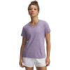 imageUnder Armour Womens Velocity Twist Short Sleeve V Neck T Shirt525 Lavish   Metallic Silver