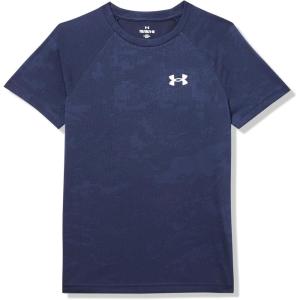 imageUnder Armour Boys Tech Jacquard 20 Short Sleeve T Shirt410 Midnight Navy   White
