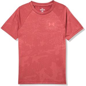 imageUnder Armour Boys Tech Jacquard 20 Short Sleeve T Shirt625 Cardinal   Racer Red
