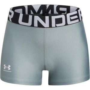 imageUnder Armour Girls HeatGear Shorty348 Silica Green   White