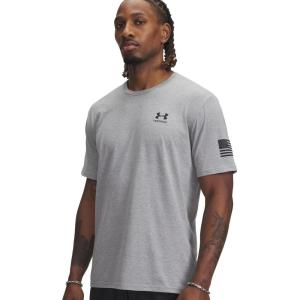 imageUnder Armour Mens Freedom Flag Short Sleeve T Shirt035 Steel Light Heather   Black