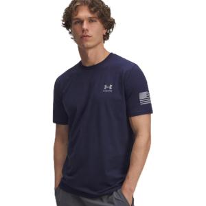 imageUnder Armour Mens Freedom Flag Short Sleeve T Shirt410 Midnight Navy   Red