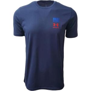 imageUnder Armour Mens Freedom Flag Variation Short Sleeve T Shirt410 Midnight Navy   Red