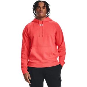 imageUnder Armour Mens Rival Fleece Hoodie690 Venom Red   White
