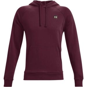 imageUnder Armour Mens Rival Fleece HoodieDark Maroon 601Onyx White