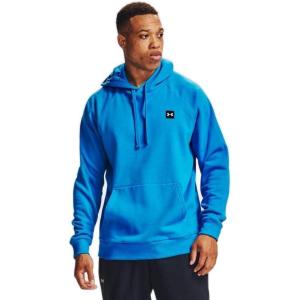 imageUnder Armour Mens Rival Fleece HoodieElectric Blue 428Onyx White