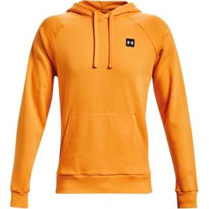imageUnder Armour Mens Rival Fleece HoodieOmega Orange 857Onyx White