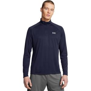 imageUnder Armour Mens Velocity 20 14 Zip410 Midnight Navy   Halo Gray
