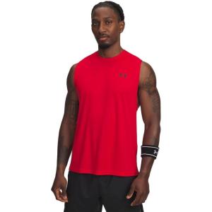 imageUnder Armour Mens Velocity Muscle Tank Top600 Red   Black