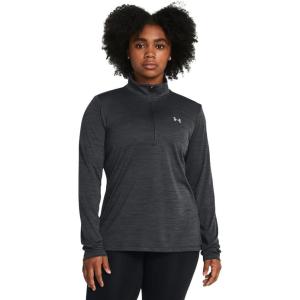 imageUnder Armour Womens Velocity Half Zip Twist001 Black   Metallic Silver