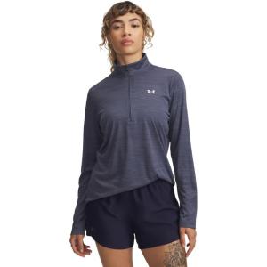 imageUnder Armour Womens Velocity Half Zip Twist410 Midnight Navy   Metallic Silver