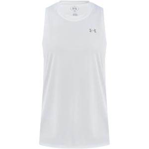 imageUnder Armour Womens Velocity Solid Tank Top100 White   Metallic Silver