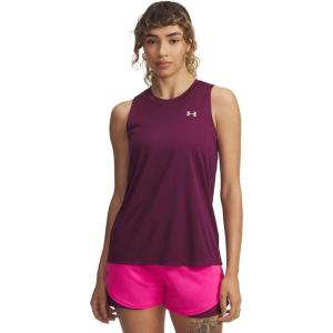 imageUnder Armour Womens Velocity Solid Tank Top505 Purple Gemini   Metallic Silver