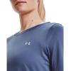 imageUnder Armor Womens Featherweight Fleece CrewMineral Blue 470Metallic Silver