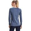 imageUnder Armor Womens Featherweight Fleece CrewMineral Blue 470Metallic Silver