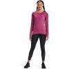imageUnder Armor Womens Featherweight Fleece CrewPink Quartz 678Metallic Silver