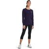 imageUnder Armor Womens Featherweight Fleece CrewPurple Switch 570Metallic Silver