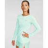 imageUnder Armor Womens Featherweight Fleece CrewSeaglass Blue 403Metallic Silver