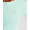 imageUnder Armor Womens Featherweight Fleece CrewSeaglass Blue 403Metallic Silver