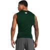 imageUnder Armour Mens HeatGear Compression Sleeveless TShirt301 Forest Green   White