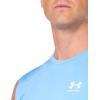 imageUnder Armour Mens HeatGear Compression Sleeveless TShirt475 Carolina Blue   White