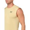 imageUnder Armour Mens HeatGear Compression Sleeveless TShirt715 Team Vegas Gold   Black