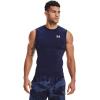 imageUnder Armour Mens HeatGear Compression Sleeveless TShirtBlack 001White