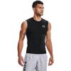 imageUnder Armour Mens HeatGear Compression Sleeveless TShirtBlack 001White