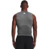 imageUnder Armour Mens HeatGear Compression Sleeveless TShirtCarbon Heather  Black