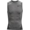 imageUnder Armour Mens HeatGear Compression Sleeveless TShirtCarbon Heather 090Black