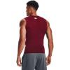 imageUnder Armour Mens HeatGear Compression Sleeveless TShirtCardinalWhite