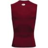 imageUnder Armour Mens HeatGear Compression Sleeveless TShirtCardinalWhite