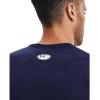 imageUnder Armour Mens HeatGear Compression Sleeveless TShirtMidnight Navy  White