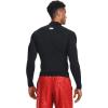 imageUnder Armour Mens Heatgear Armour Mock Long Sleeve TshirtBlackWhite