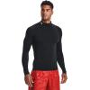 imageUnder Armour Mens Heatgear Armour Mock Long Sleeve TshirtBlackWhite