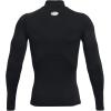 imageUnder Armour Mens Heatgear Armour Mock Long Sleeve TshirtBlackWhite