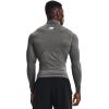 imageUnder Armour Mens Heatgear Armour Mock Long Sleeve TshirtCarbon HeatherBlack