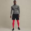 imageUnder Armour Mens Heatgear Armour Mock Long Sleeve TshirtCarbon HeatherBlack