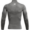 imageUnder Armour Mens Heatgear Armour Mock Long Sleeve TshirtCarbon HeatherBlack