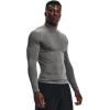 imageUnder Armour Mens Heatgear Armour Mock Long Sleeve TshirtCarbon HeatherBlack