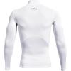 imageUnder Armour Mens Heatgear Armour Mock Long Sleeve TshirtWhiteBlack