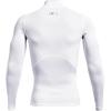 imageUnder Armour Mens Heatgear Armour Mock Long Sleeve TshirtWhiteBlack