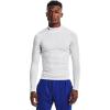 imageUnder Armour Mens Heatgear Armour Mock Long Sleeve TshirtWhiteBlack