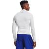 imageUnder Armour Mens Heatgear Armour Mock Long Sleeve TshirtWhiteBlack