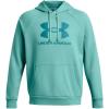 imageUnder Armour Mens Rival Fleece Logo Hoodie482 Radial Turquoise   Circuit Teal